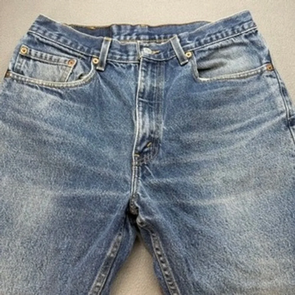 VTG Levis 505 Straight Leg Jeans 33x30 (FIt 30x29) Blue Faded Made in USA Work